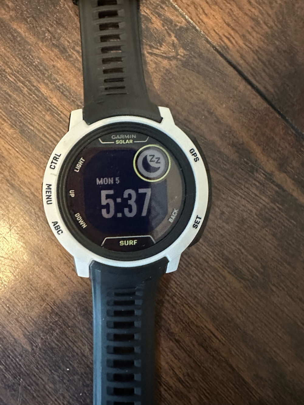 Garmin White and Black Solar GPS Sports Watch